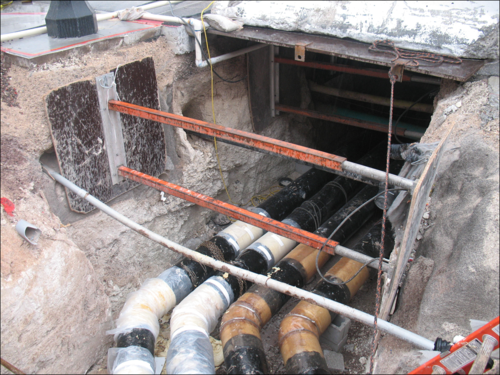 water pipe installation